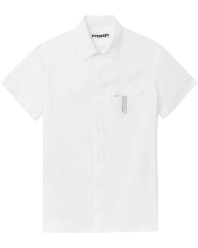 Hyein Seo Pin-detail Cotton Shirt - White