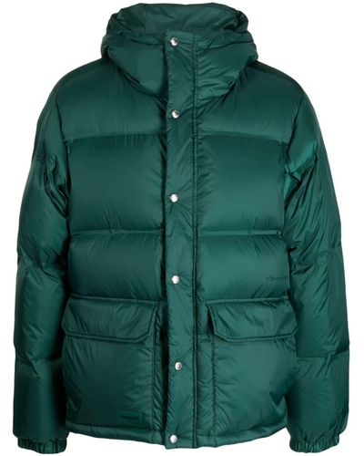 Chocoolate Quilted Hooded Down Jacket - Green