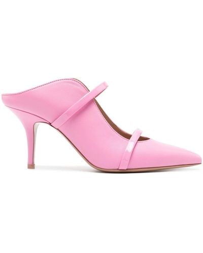 Malone Souliers Maureen 70mm Leather Mules - Pink