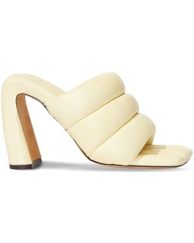 Proenza Schouler Arc 100mm Quilted Mules - Natural