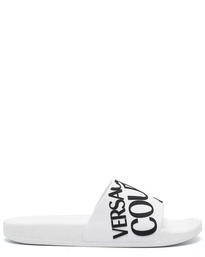 Versace Chanclas con logo estampado - Blanco