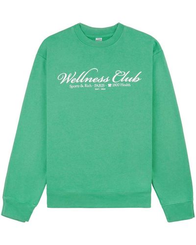 Sporty & Rich 1800 Health Cotton Sweatshirt - Green