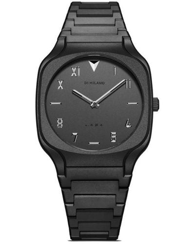 D1 Milano Vierkante Armband - Zwart