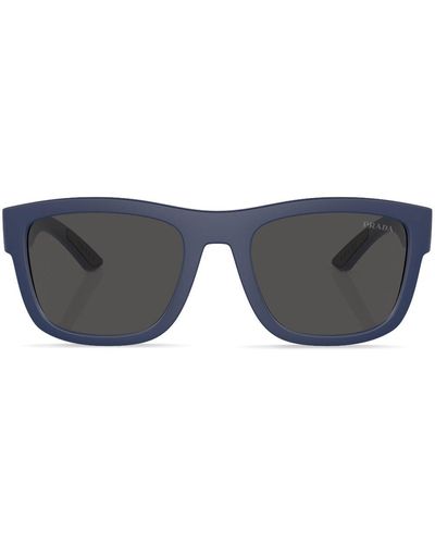 Prada Linea Rossa Ps 01zs Square-frame Sunglasses - Blue