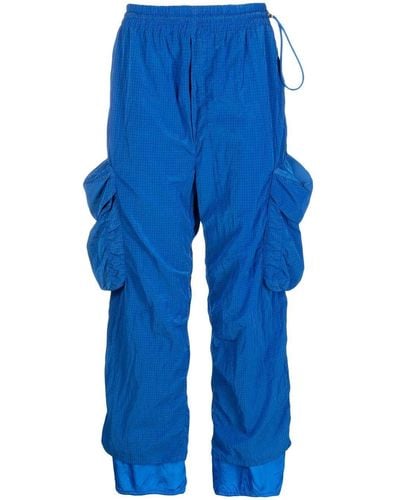 Sunnei Pantalon de jogging à poches cargo - Bleu