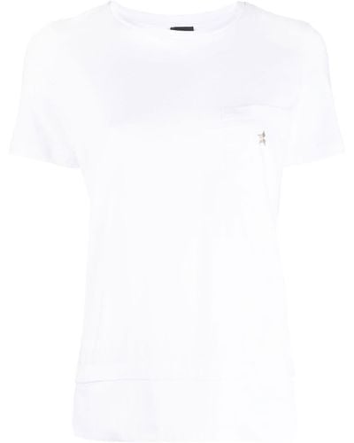 Lorena Antoniazzi T-shirt Met Geborduurd Logo - Wit