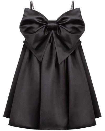 Nina Ricci Oversized-bow Crystal-embellished Minidress - Black