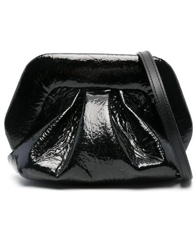 THEMOIRÈ Gea Patent Clutch Bag - Black