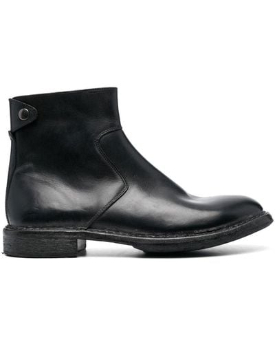 Moma Leather Ankle Boots - Black