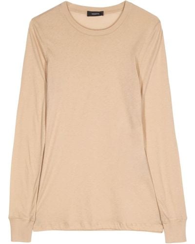 Wardrobe NYC Long-sleeve Cotton T-shirt - Natural