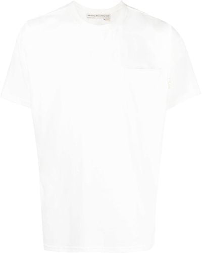Advisory Board Crystals Chest-pocket Cotton T-shirt - White