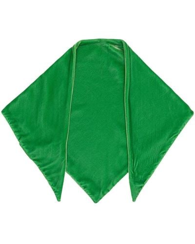 Emporio Armani Velvet Handkerchief Scarf - Green