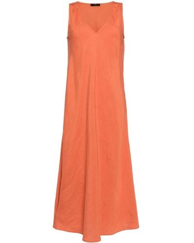 Voz V-neck Sleeveless Maxi Dress - Orange