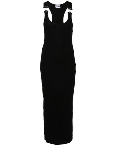 Jean Paul Gaultier Chunky-ribbed Maxi Dress - Black