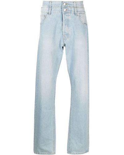 VTMNTS Gerade Jeans im Layering-Look - Blau