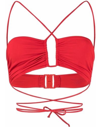 Magda Butrym Haut de bikini à bretelles croisées - Rouge