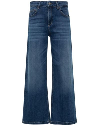 Liu Jo Ausgestellte Cropped-Jeans - Blau