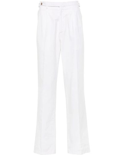 Boglioli Pleat-detail trousers - Weiß