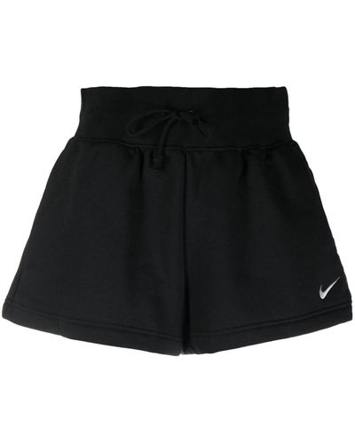 Nike Shorts mit hohem Bund - Schwarz