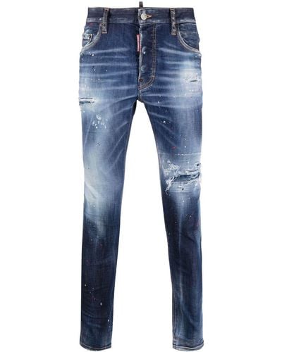DSquared² Gerafelde Jeans - Blauw