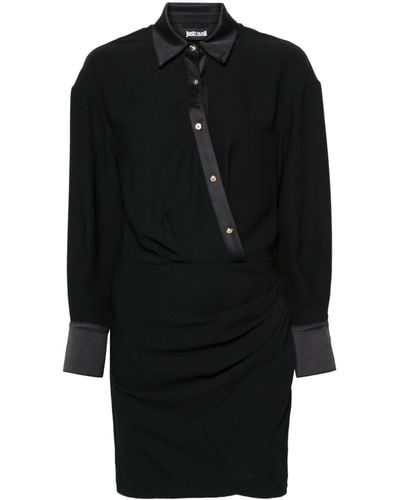 Just Cavalli Crepe Mini Dress - Black