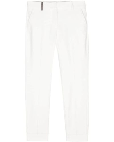 Peserico Pressed-crease Trousers - White