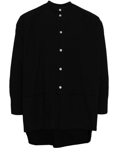 Toogood High-low Cotton Shirt - Black