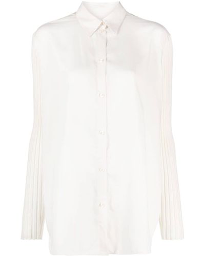 Totême Camisa Bi-Material - Blanco