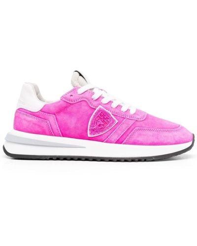 Philippe Model Logo-patch Sneakers - Pink