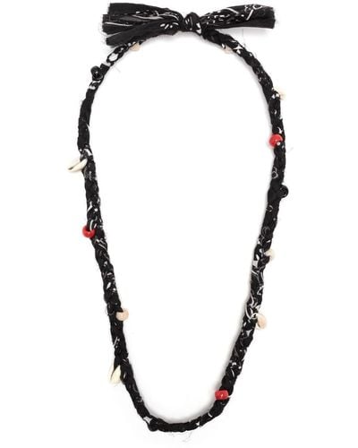 Alanui Cowrie Shell-embellished Necklace - Black