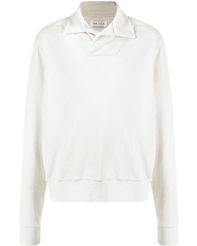 Les Tien Spread-collar Pullover - White