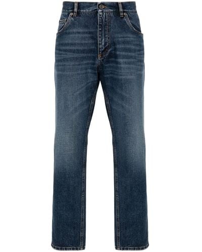 Dolce & Gabbana Straight-Leg-Jeans mit Logo - Blau