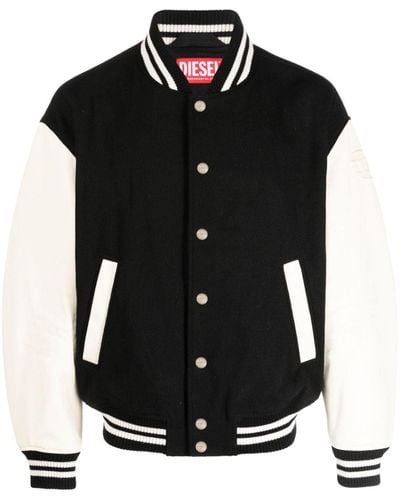 DIESEL Bomber L-Franz con design color-block - Nero