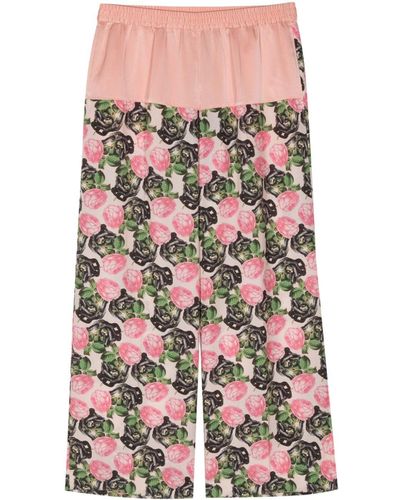Undercover Wide-leg Pants - Pink