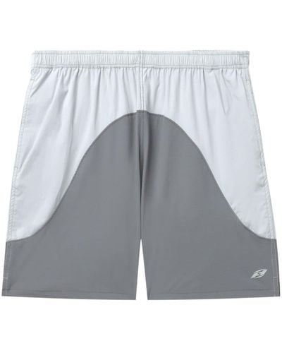 FIVE CM Two-tone Panelled Shorts - Grey