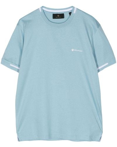 Belstaff Logo-print Cotton T-shirt - Blue