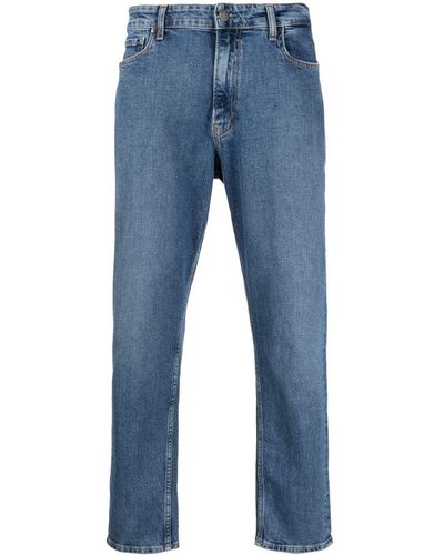 Calvin Klein Halbhohe Tapered-Jeans - Blau