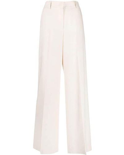 MSGM Pantalon de tailleur à coupe droite - Blanc