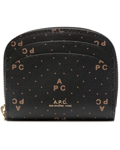 A.P.C. Cartera Demi-Lune mini - Negro