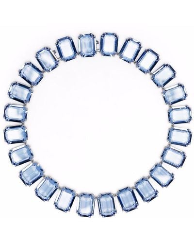 Swarovski Halsketting Met Kristal - Blauw