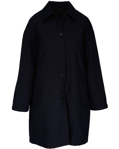 Nili Lotan Spread-collar Single-breasted Coat - Blue