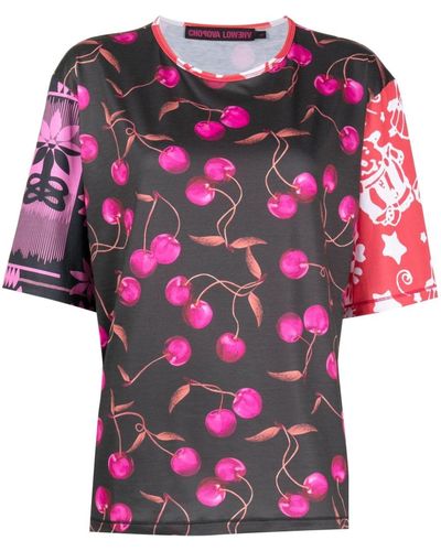 Chopova Lowena Graphic-print Short-sleeve T-shirt - Pink