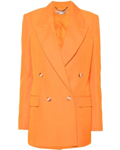 Stella McCartney Blazer con doble botonadura - Naranja