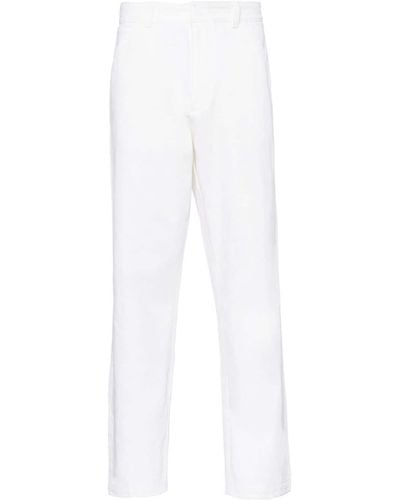Prada Halbhohe Hose mit lockerem Schnitt - Weiß