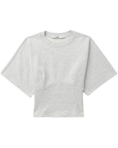 LVIR T-shirt Met Vlakken - Wit