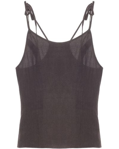 Our Legacy Voile Cotton Tank Top - Brown