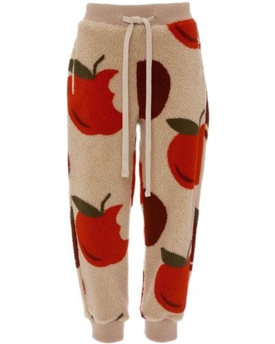 JW Anderson Tapered-Jogginghose mit Print - Rot