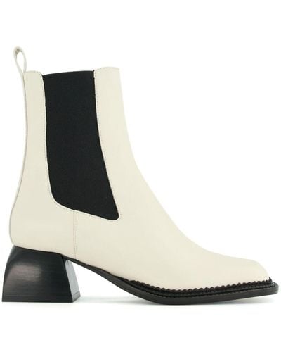 NODALETO Bulla Nellie Panelled Leather Boots - White