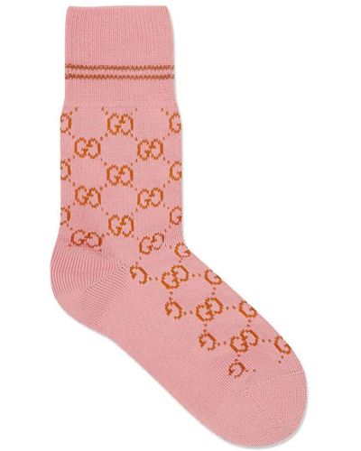 Gucci Calcetines con logo Interlocking G - Rosa