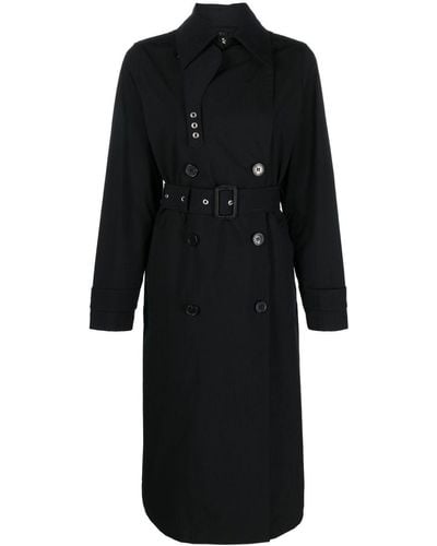 Mackintosh Double-breasted Rain Coat - Black
